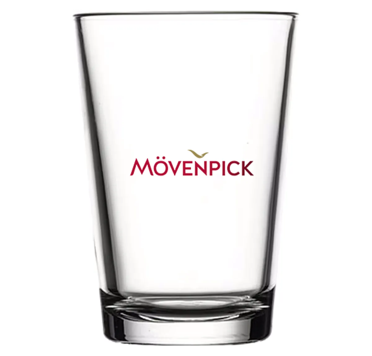 Burgundy text logo-printed water glass — Model 1005c