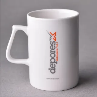 Porselen kupa logo baskı örneği — Model 1009p, örnek 1